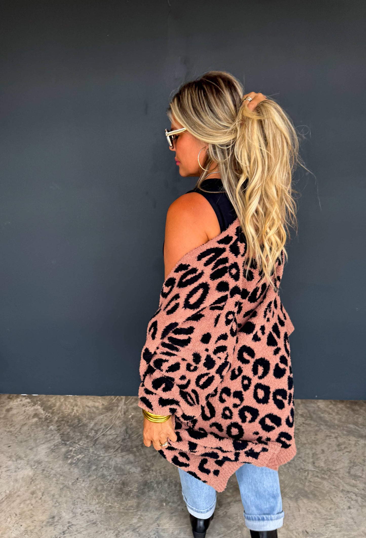 Curvy Leopard Cardigan