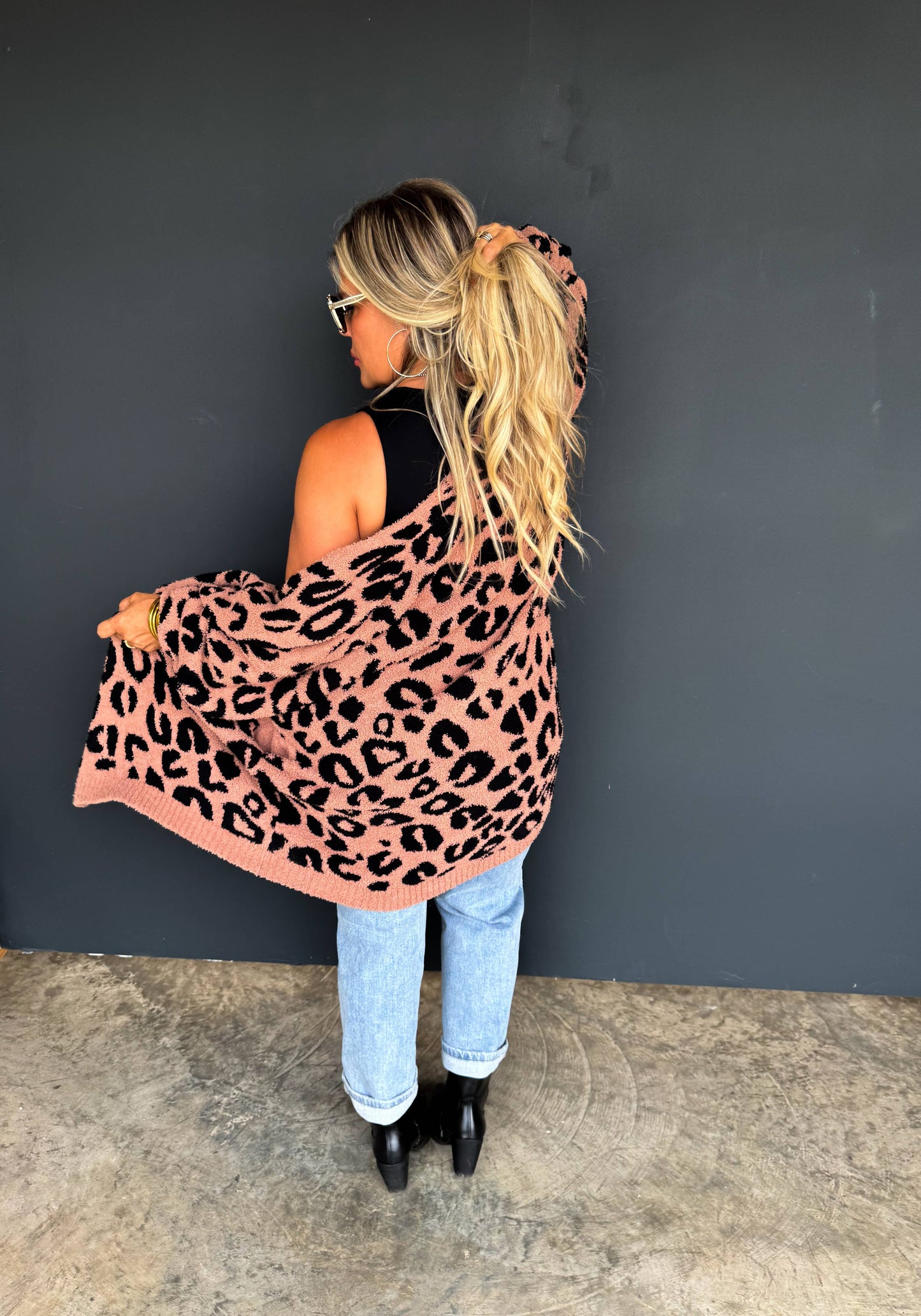 Curvy Leopard Cardigan