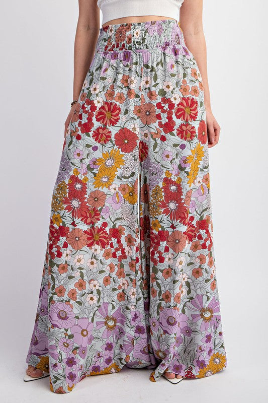 Floral Wide Leg Pants
