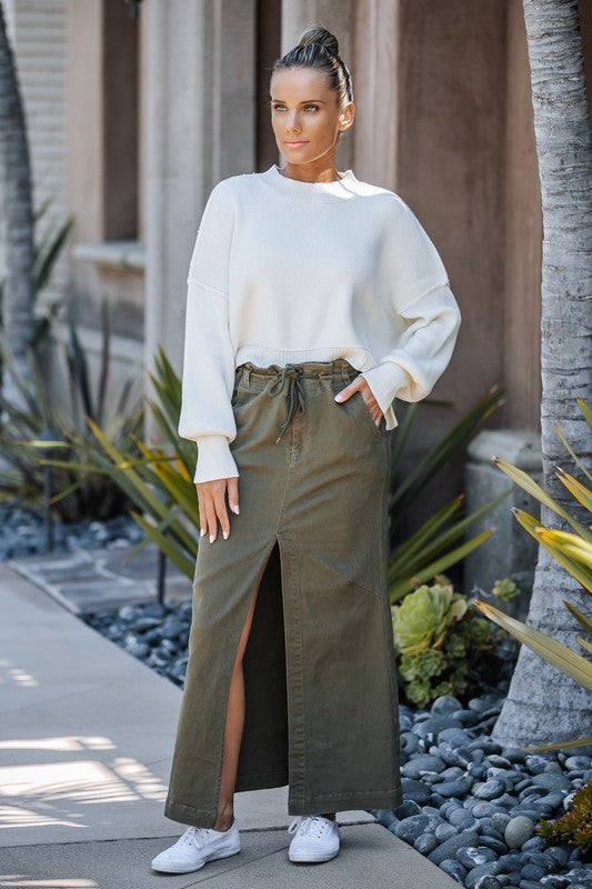 Olive Maxi Skirt