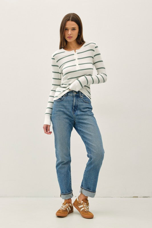 Spruce Striped Henley