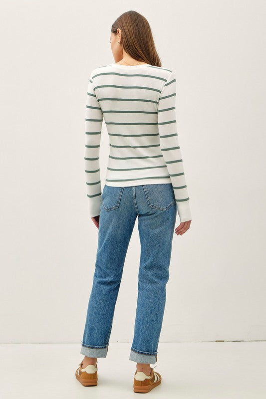 Spruce Striped Henley