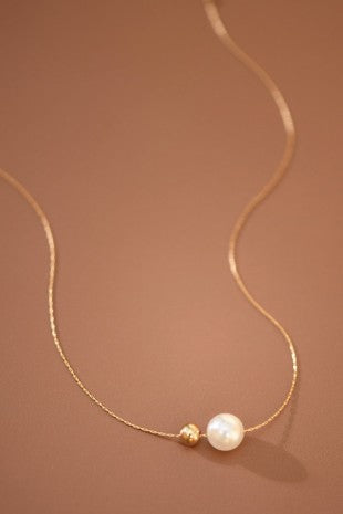 18k Non-tarnish Stainless Steel Pearl Necklace