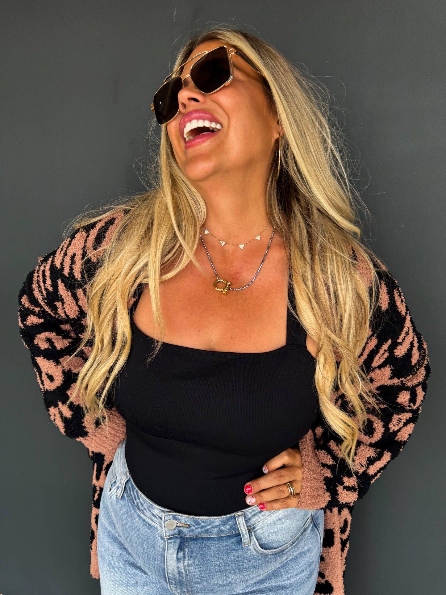 Curvy Leopard Cardigan