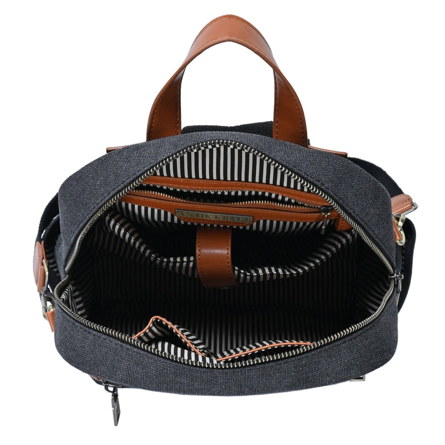 Willa Canvas Backpack: Black