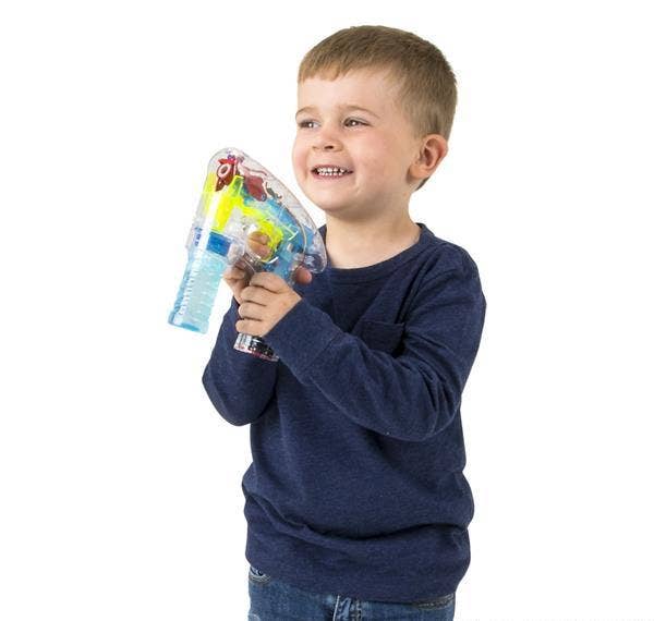 LIGHT-UP BUBBLE BLASTER (with batteries & bubbles!)