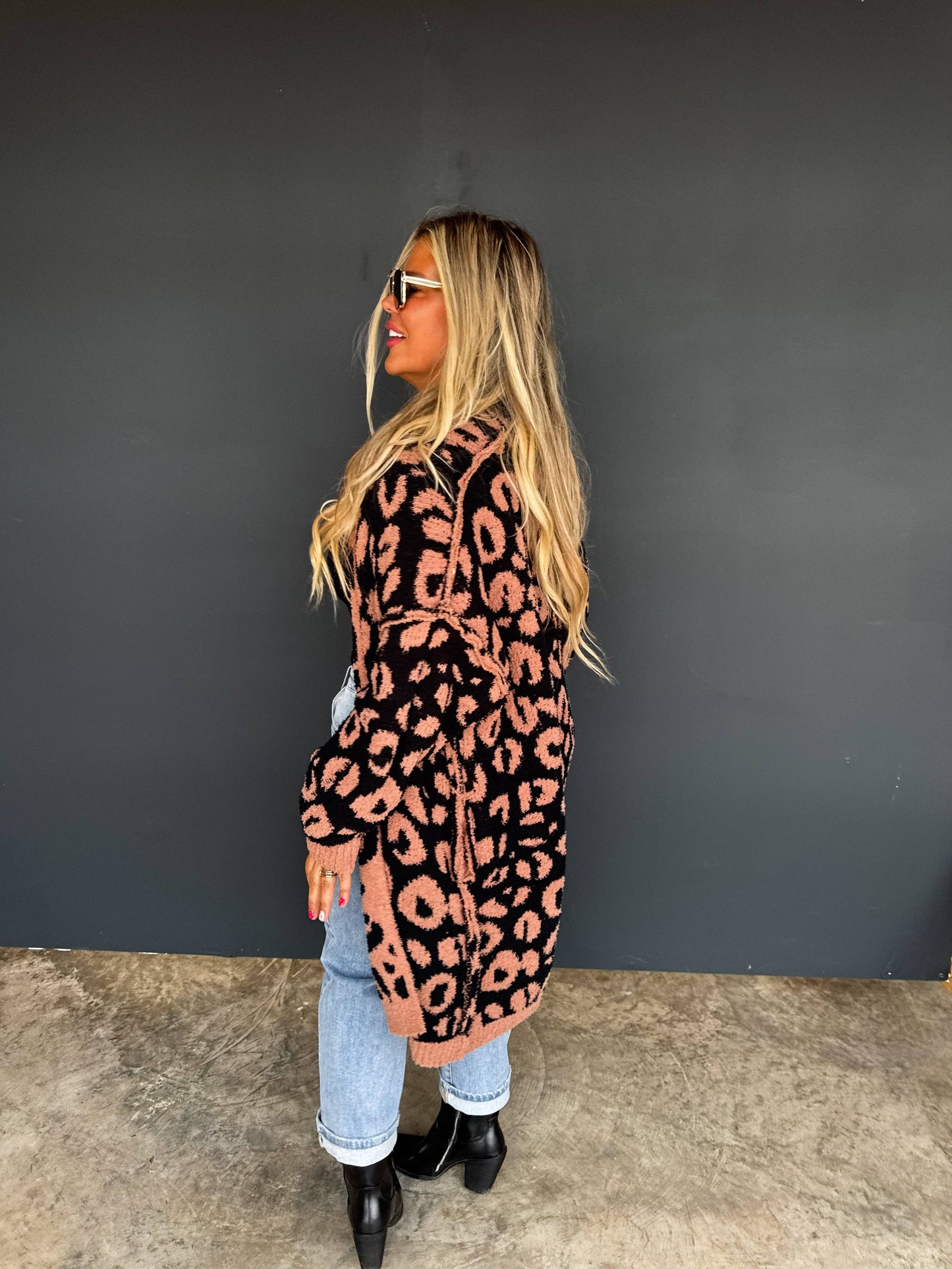 Curvy Leopard Cardigan
