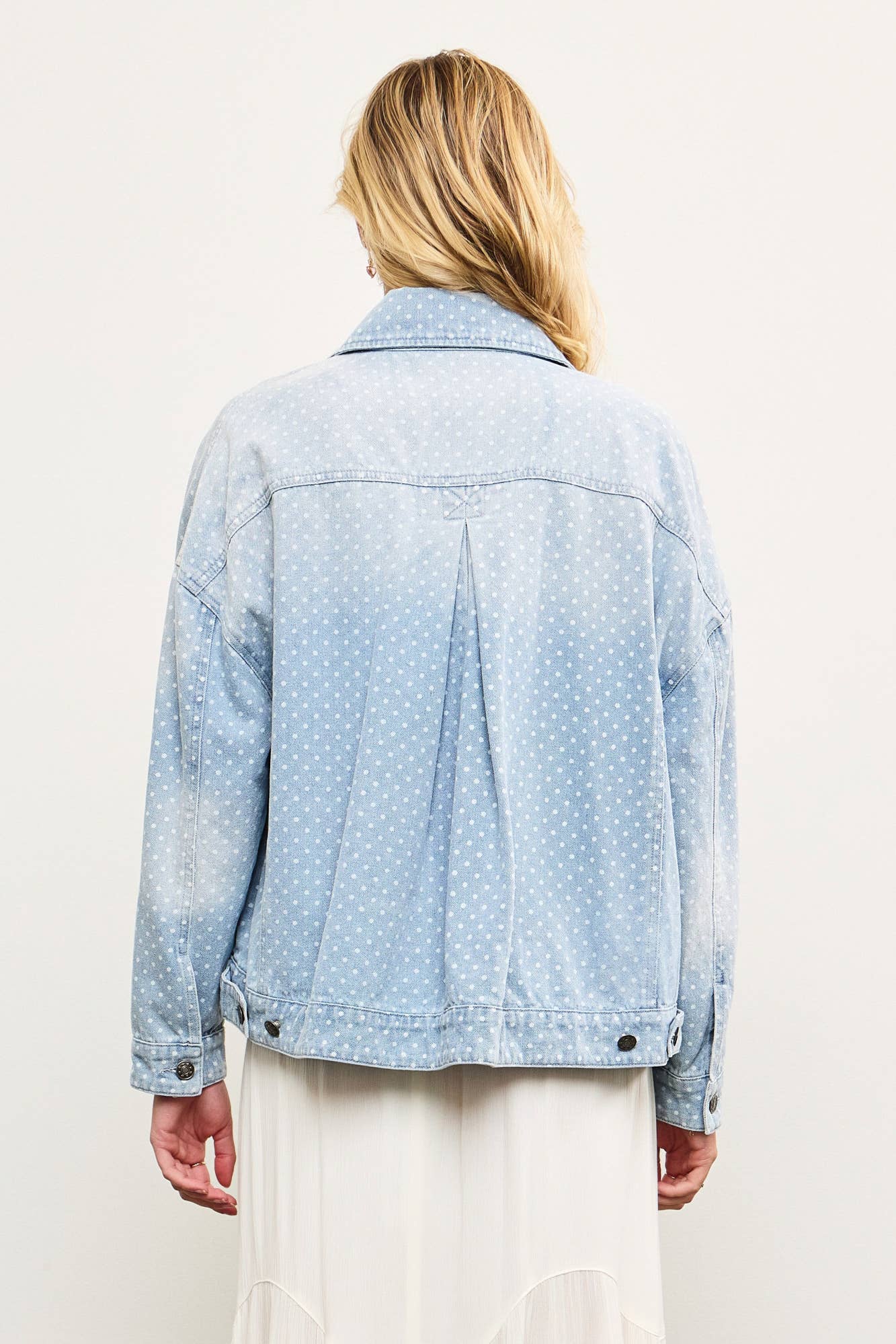 Polka Dot Denim Jacket
