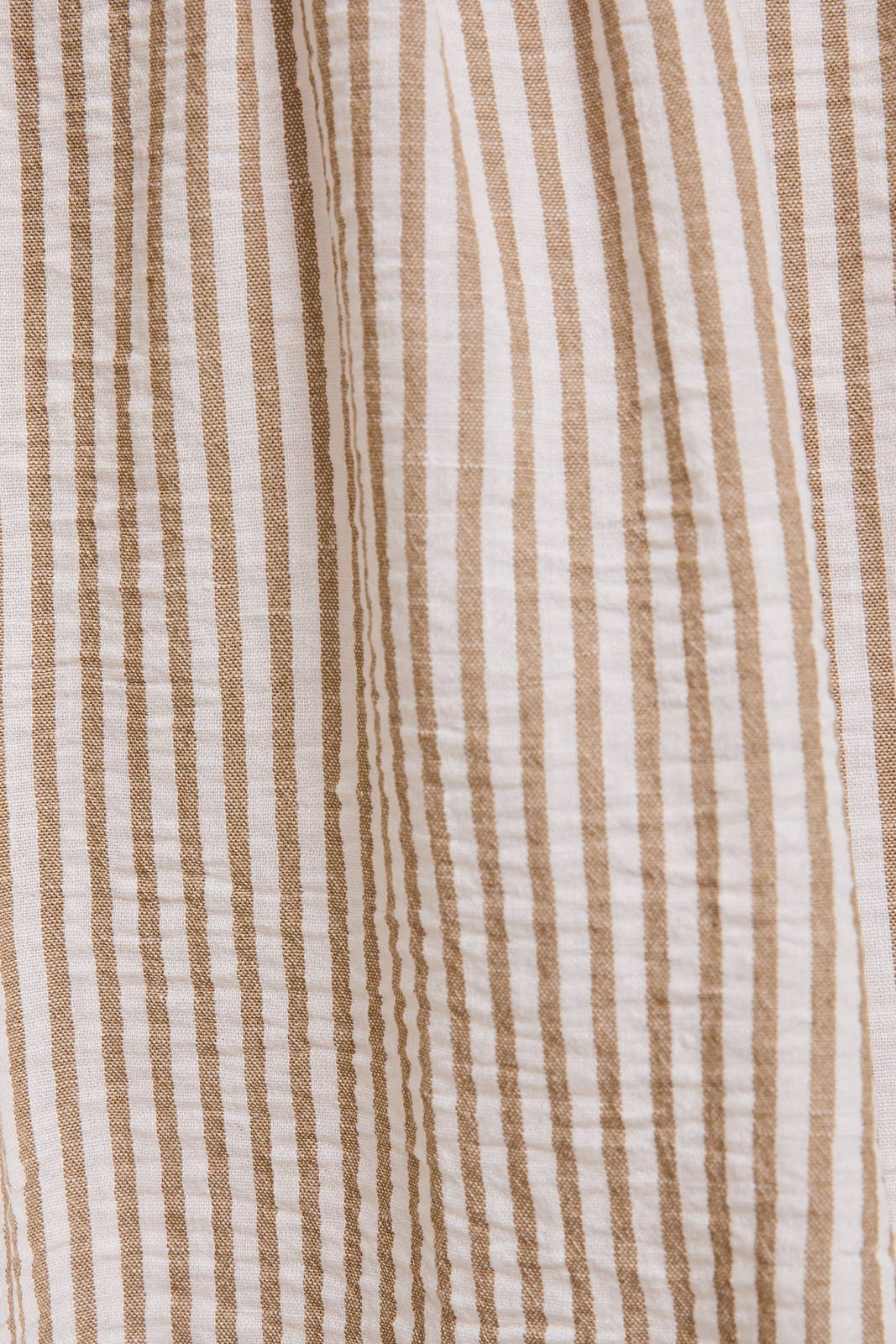 White and Taupe Striped Dress