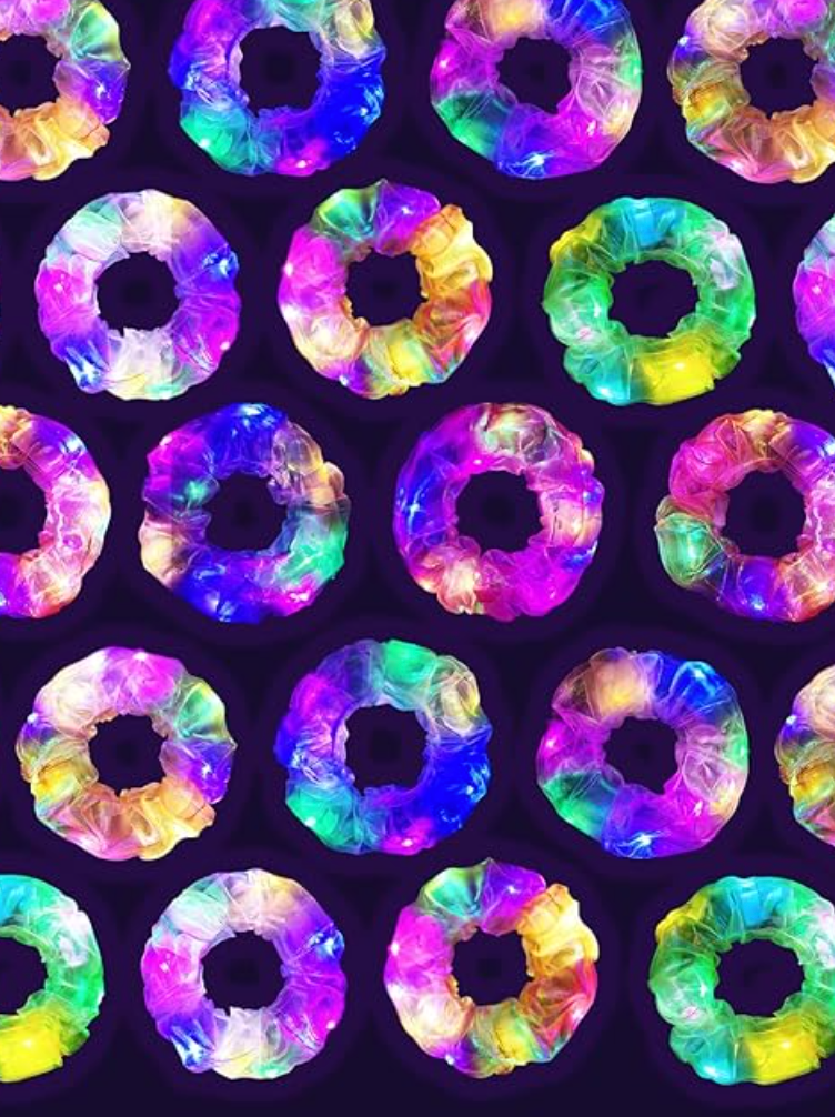 Light-up mermaid scrunchies