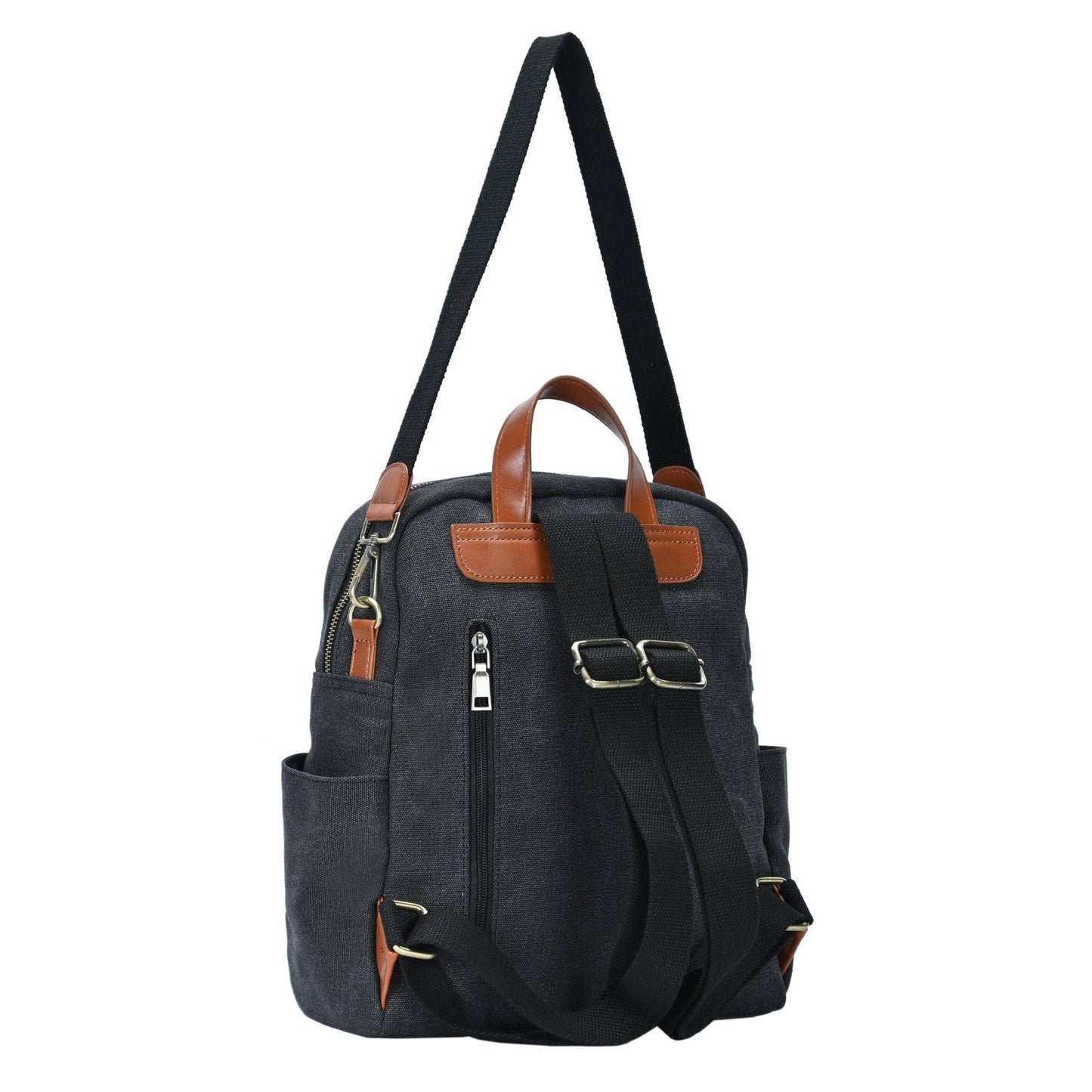 Willa Canvas Backpack: Black
