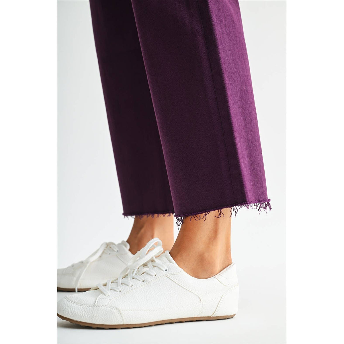 Plum Crop Denim
