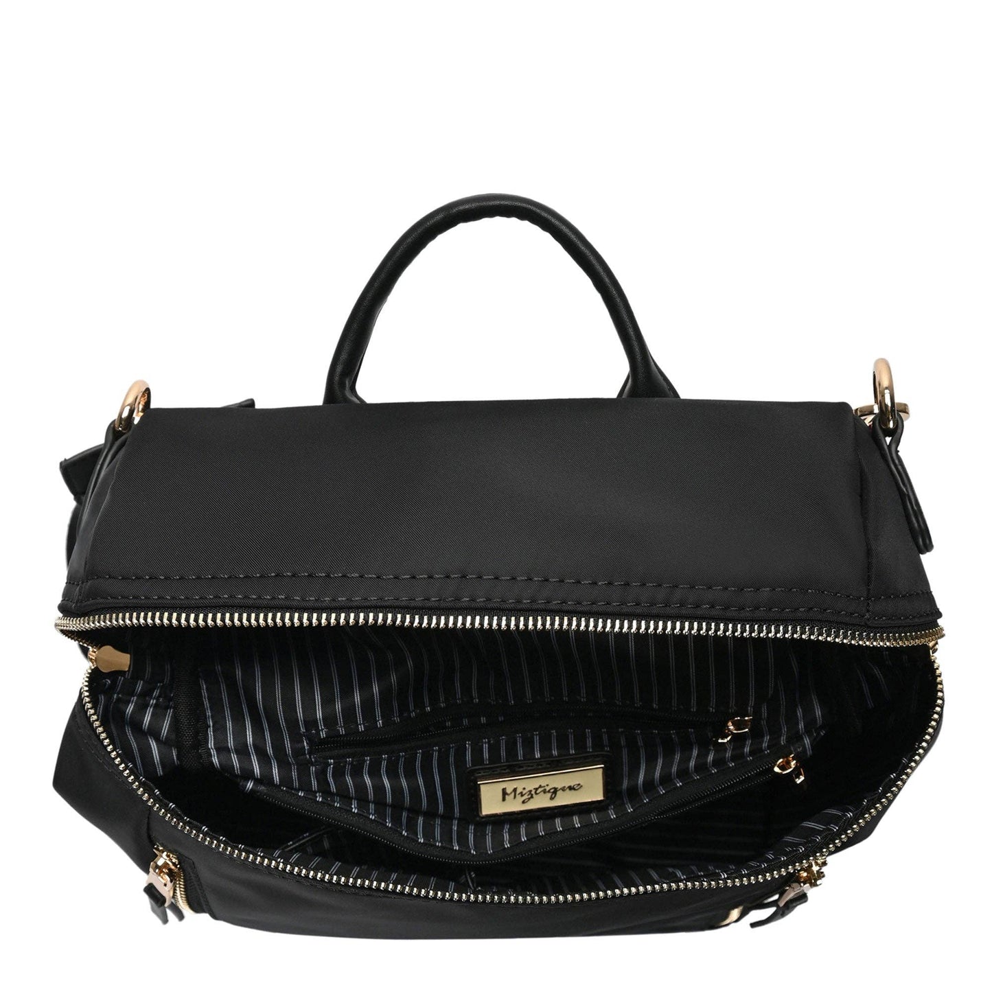 Sienna Nylon Backpack: Black