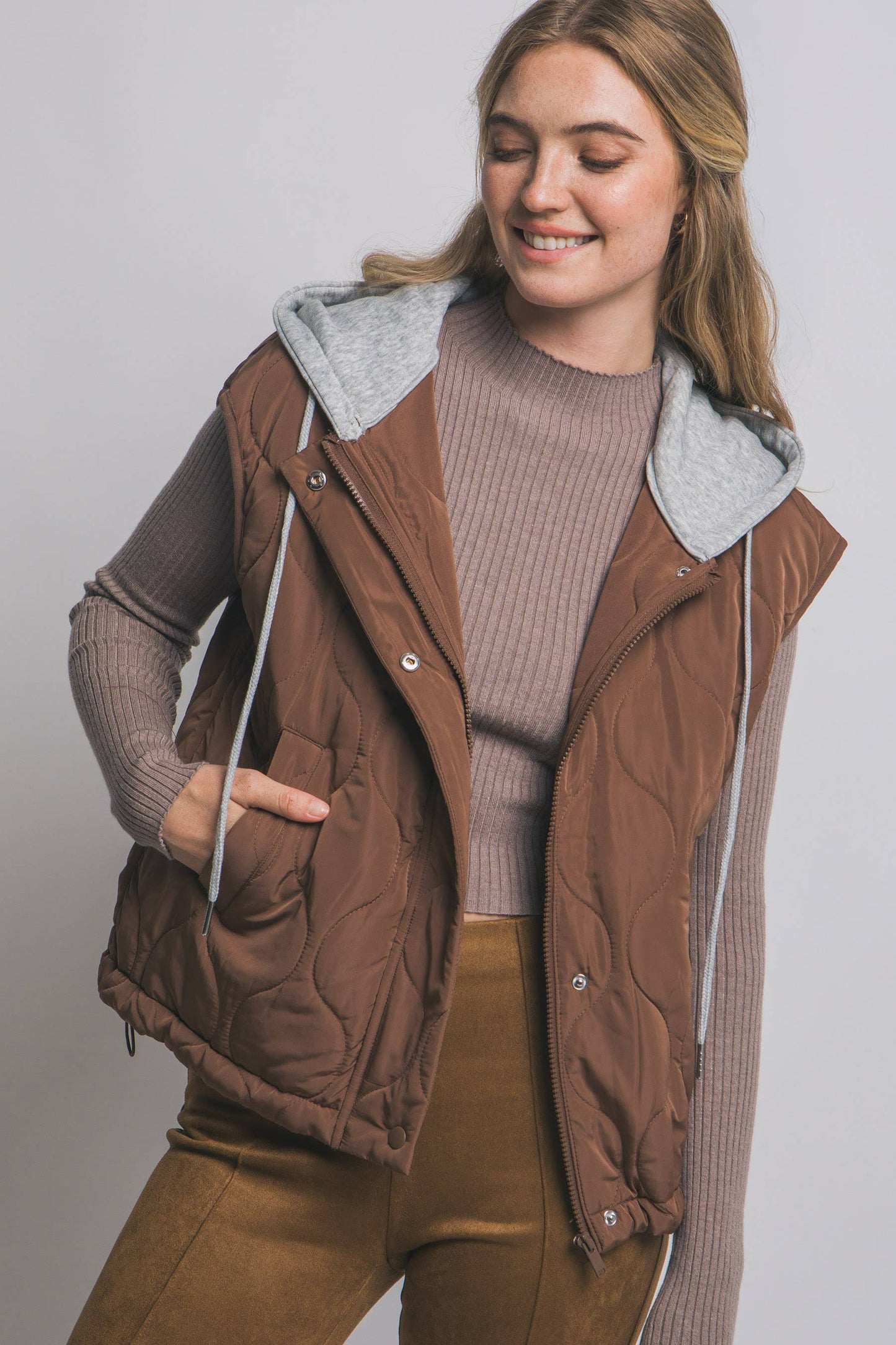 Mocha Quilted Vest
