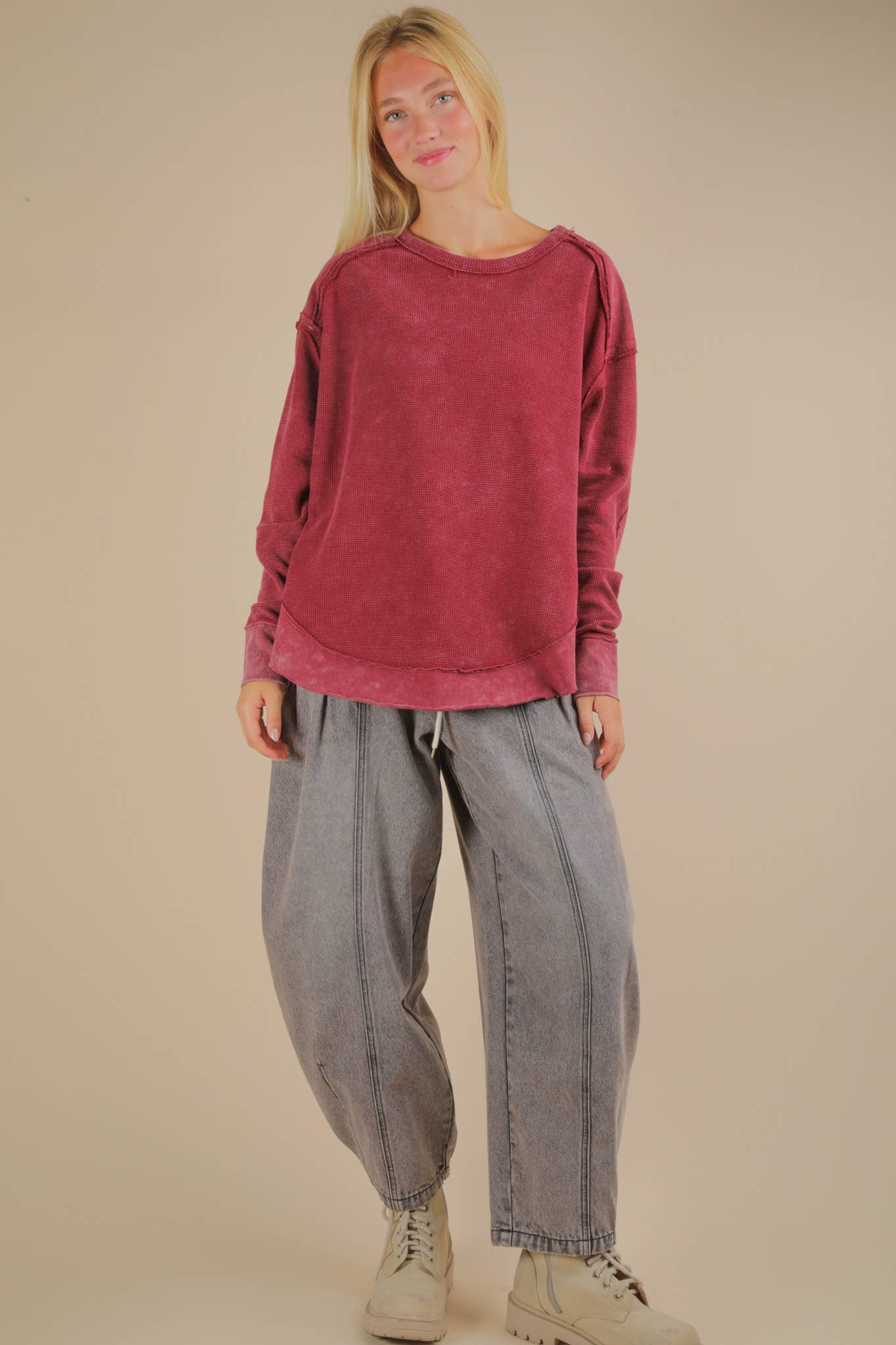 Curvy Mineral Washed Top