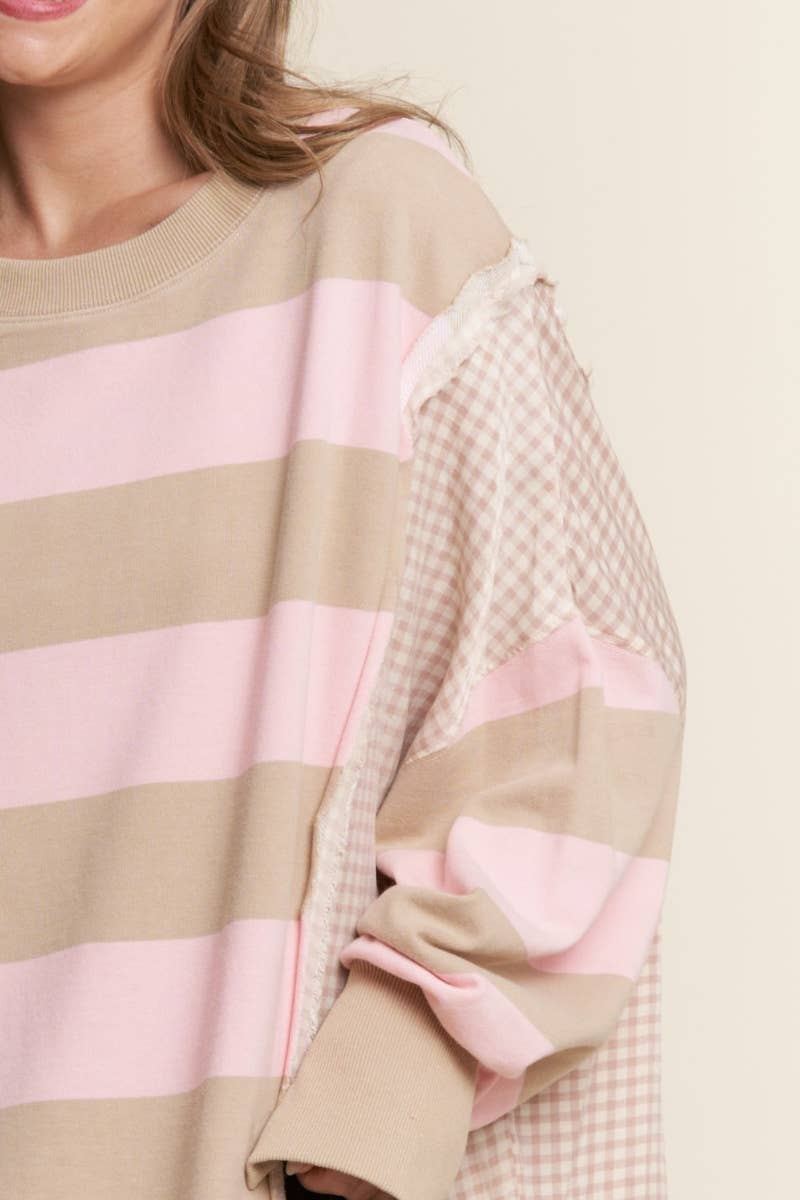 Gingham and Stripes Top