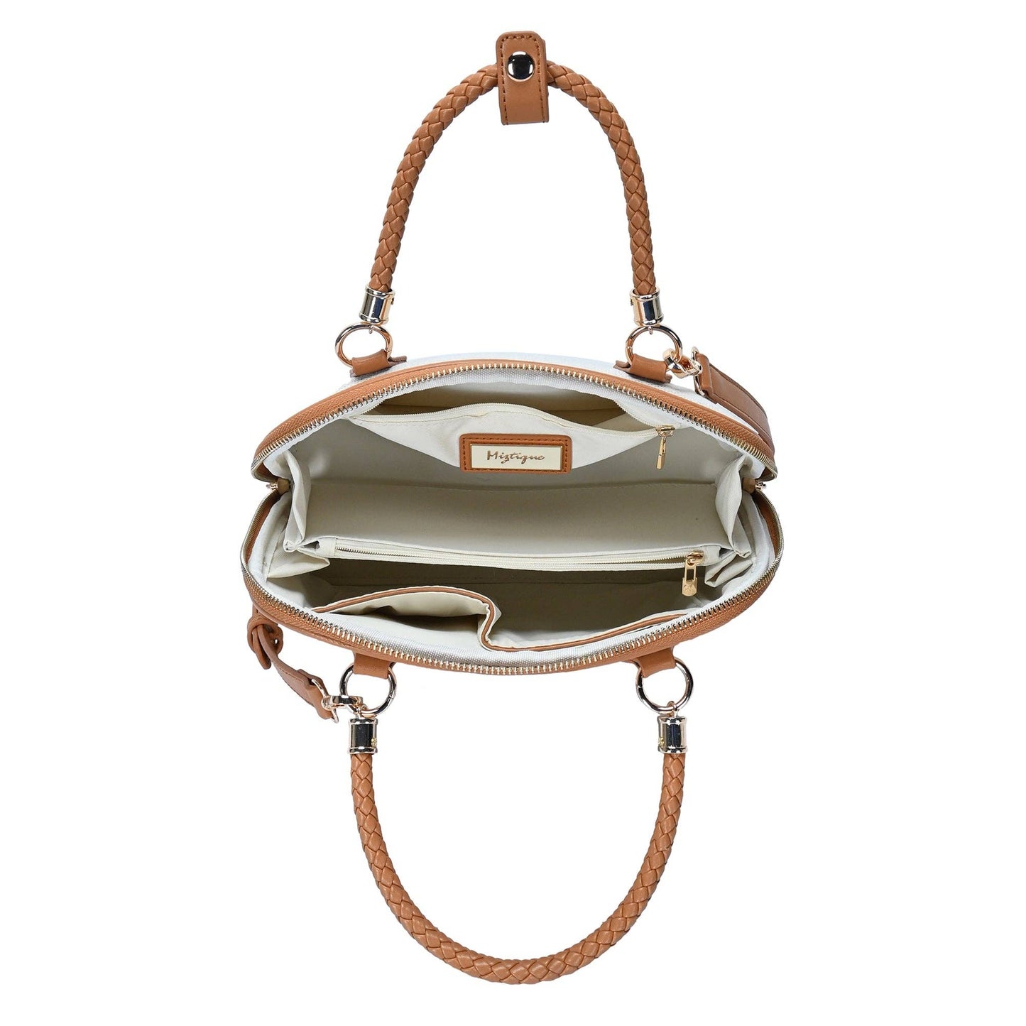 Camila Canvas Satchel: Camel