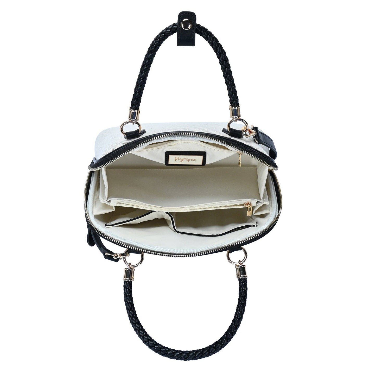 Camila Canvas Satchel: Black