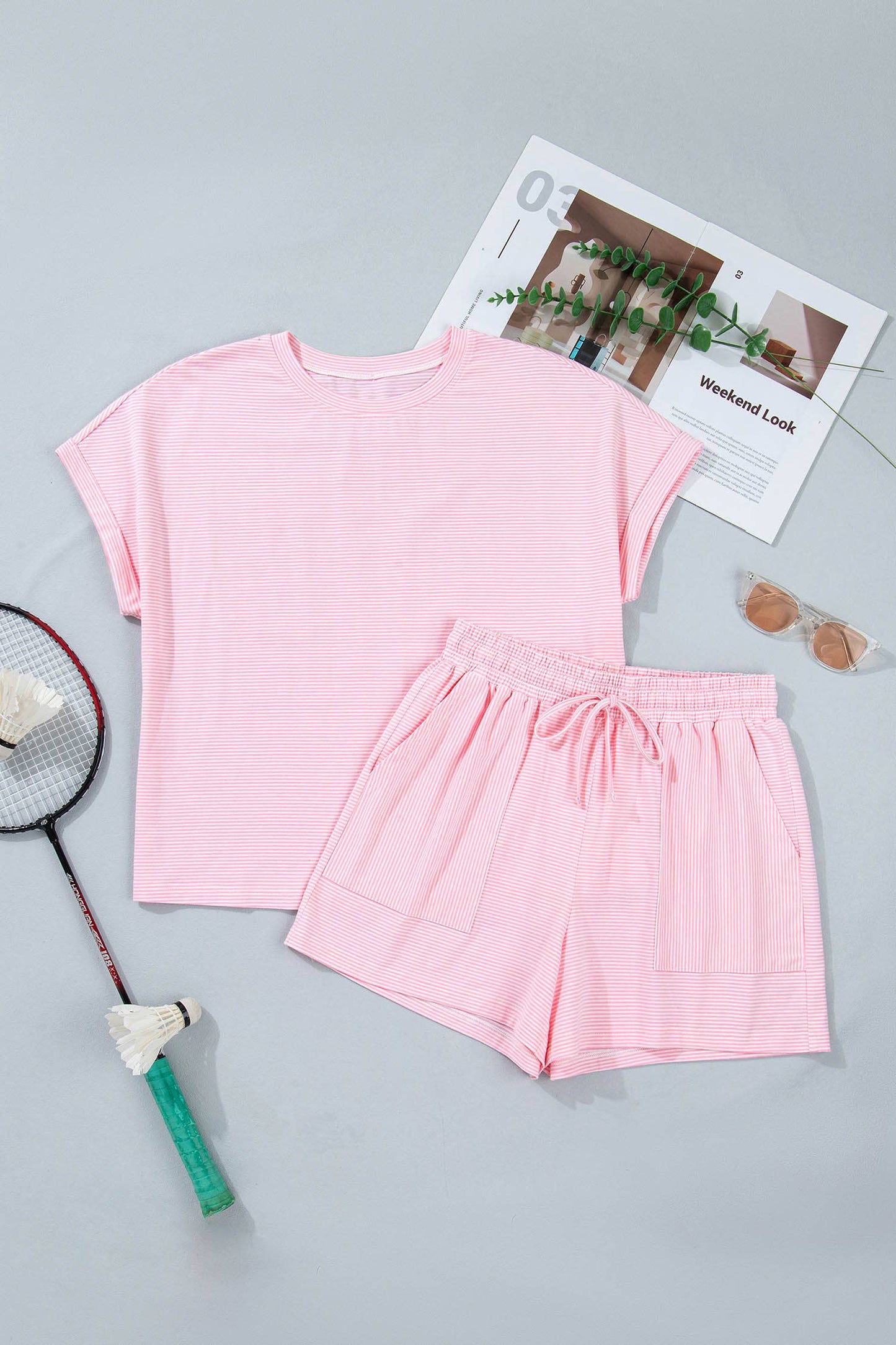 Pink Striped Set
