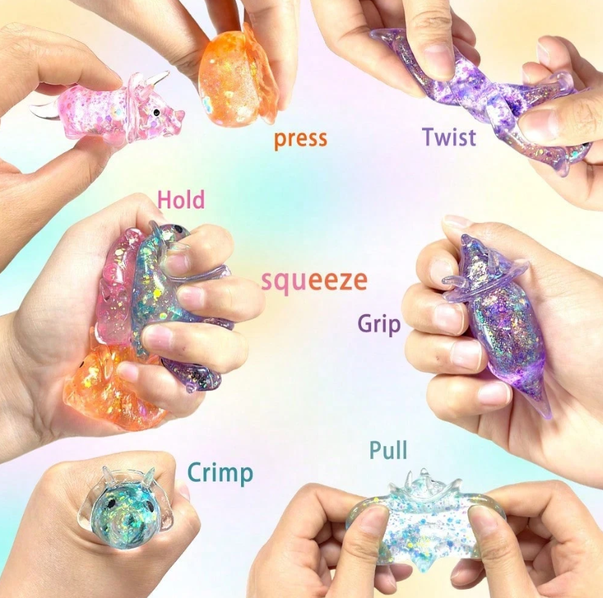 Glitter Dinosaur Squishy