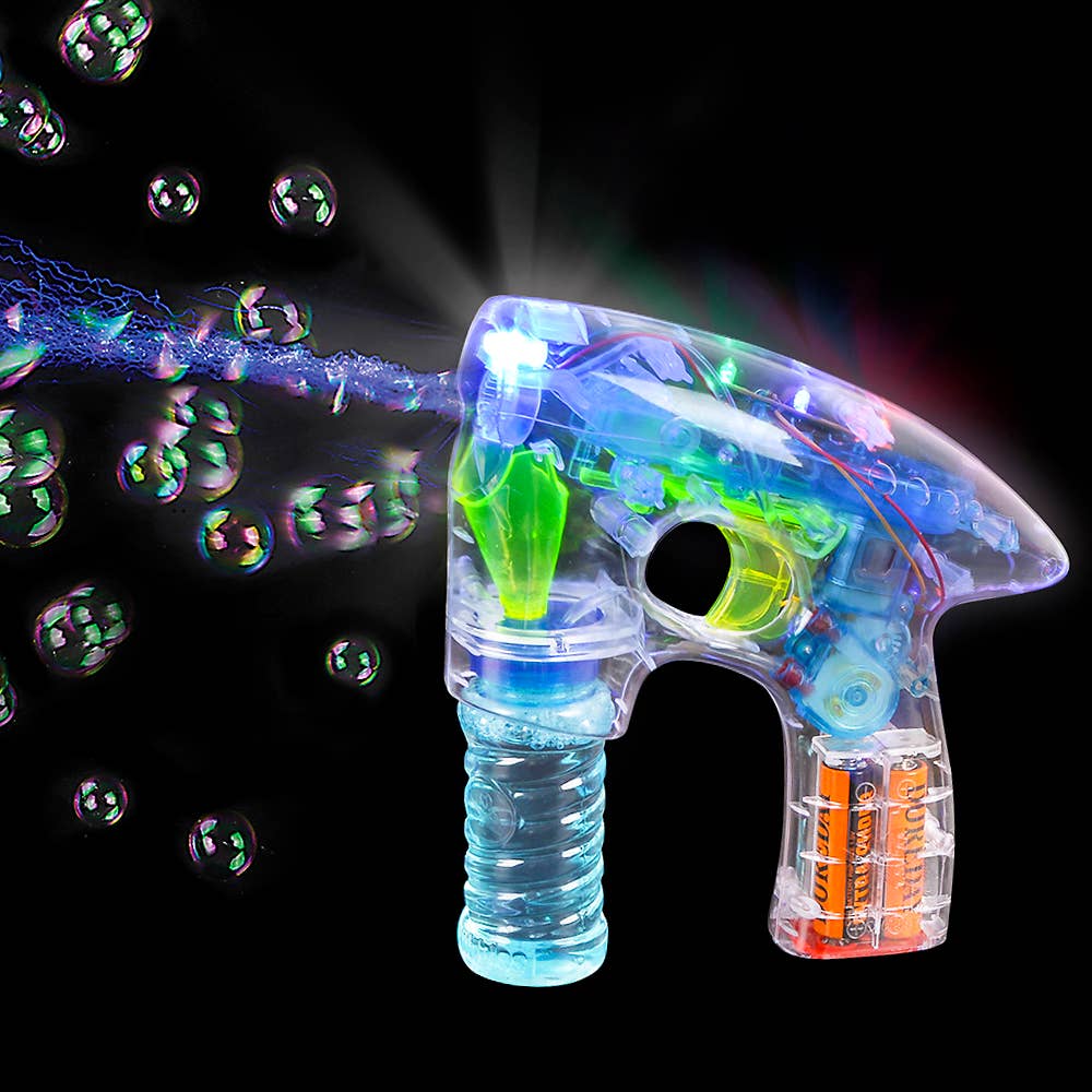 LIGHT-UP BUBBLE BLASTER (with batteries & bubbles!)