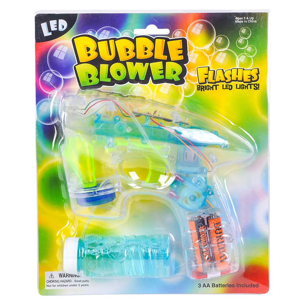 LIGHT-UP BUBBLE BLASTER (with batteries & bubbles!)