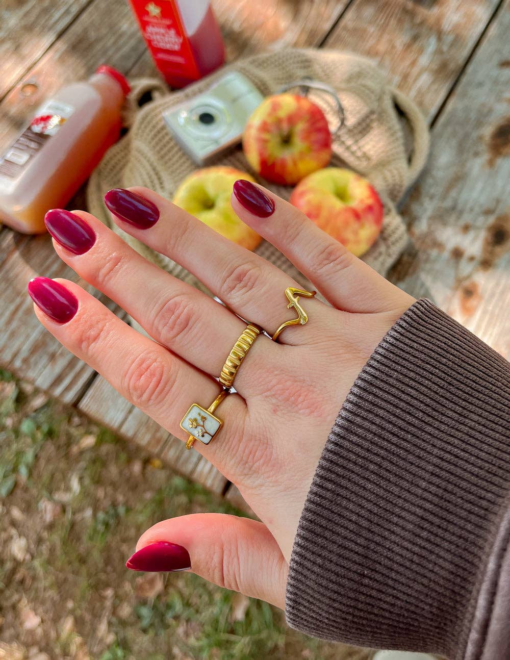 Flower Rectangular Ring: 9