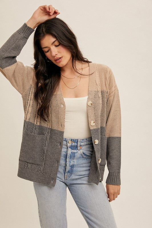 Two Tone Cardigan