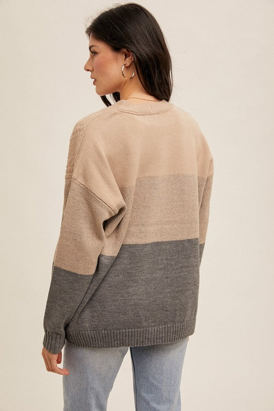 Two Tone Cardigan