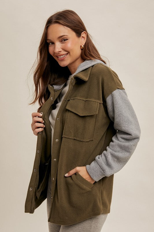 Olive Fleece Hoodie