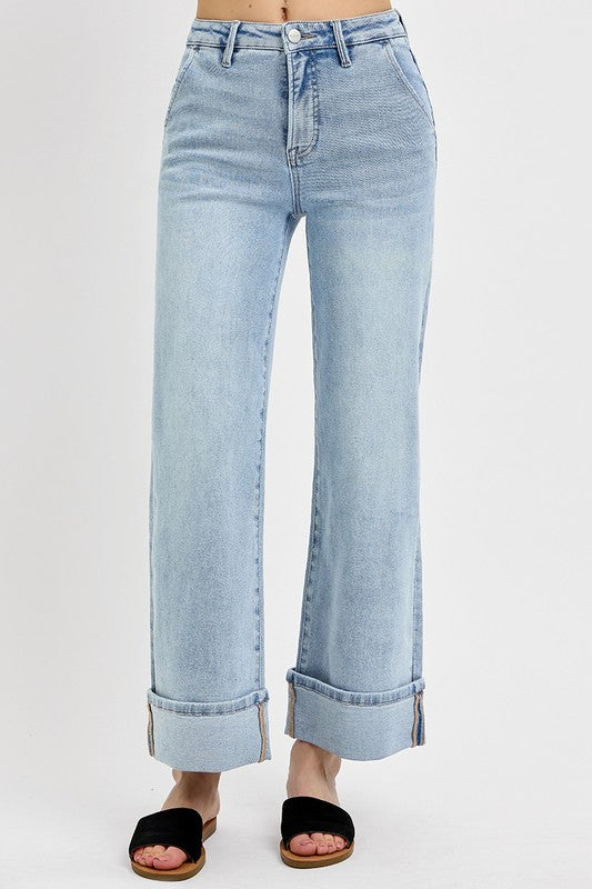 Curvy Risen Cuffed Light Wash Jean