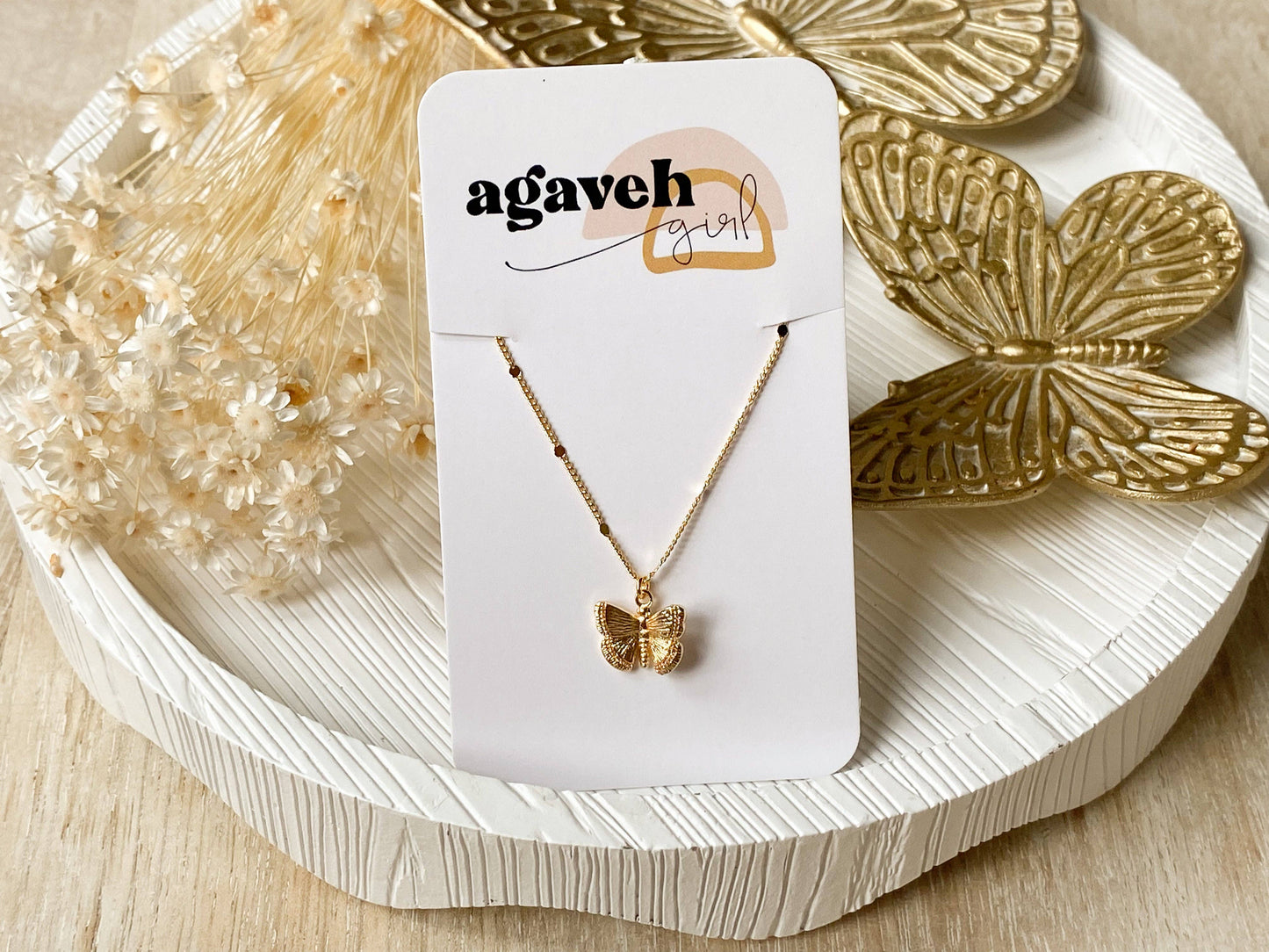 Flutter Necklace: Silver