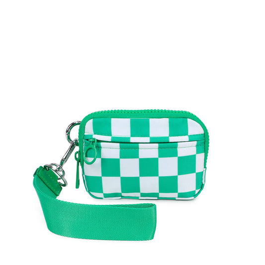 The Kenley Wristlet: Green Checker