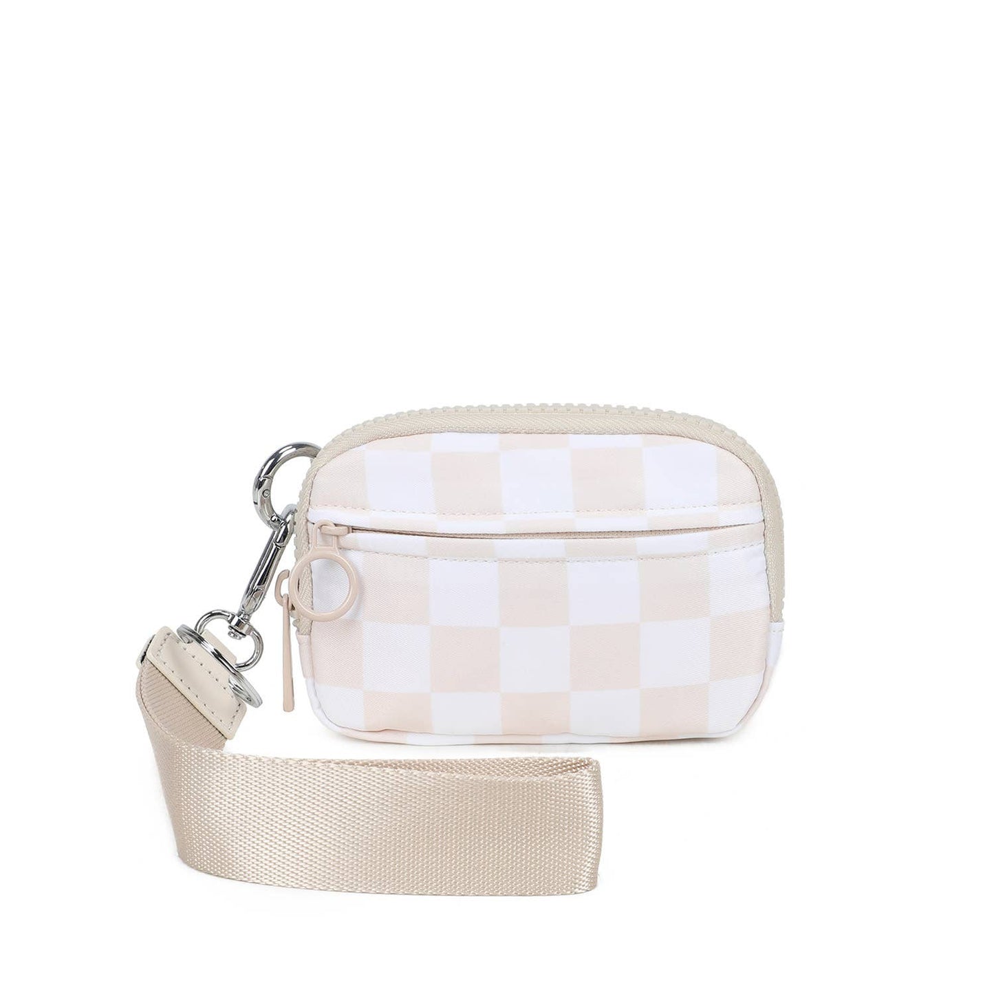 The Kenley Wristlet: Hot Pink Checker