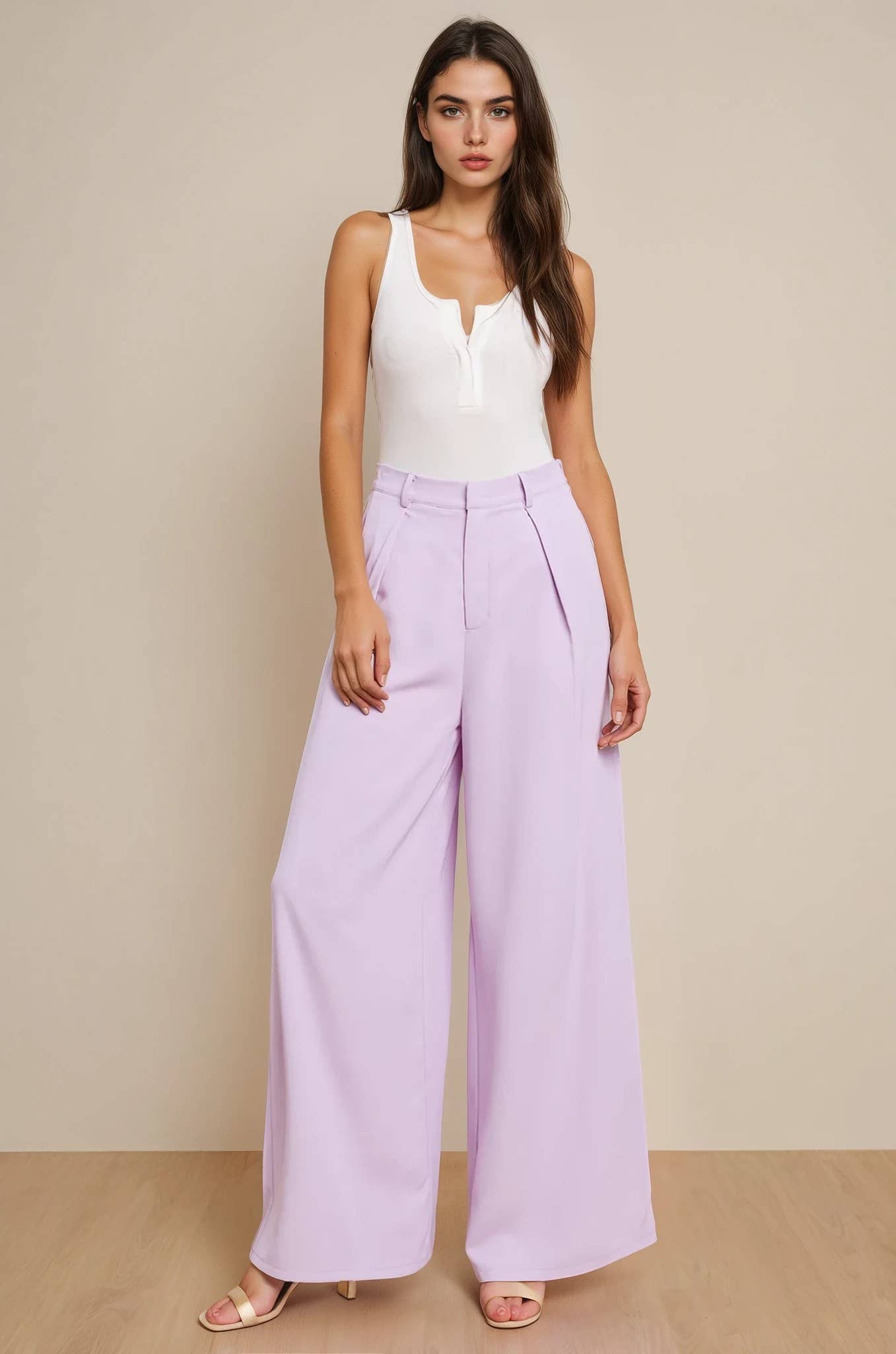 Lavender Wide Leg Trouser