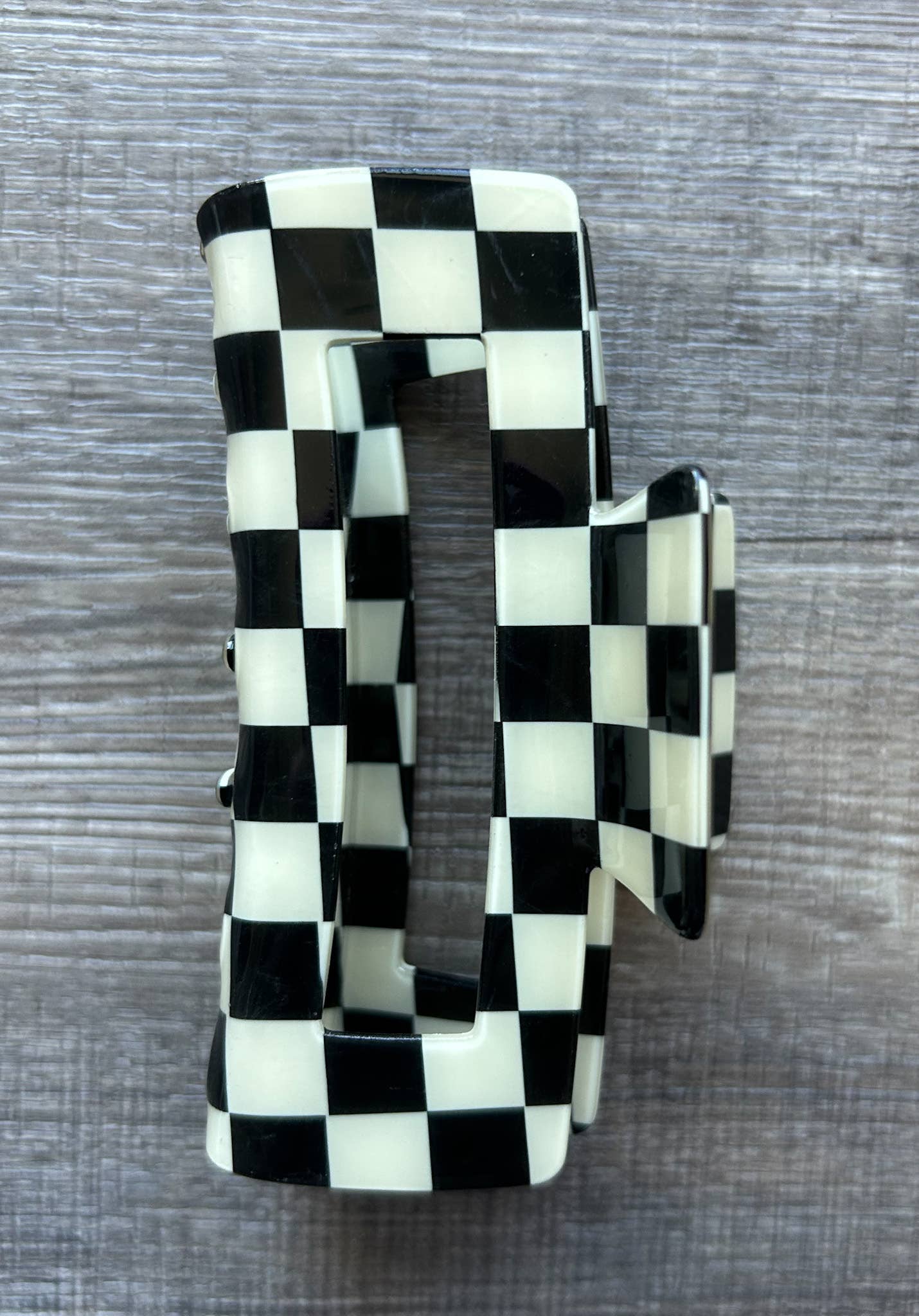 4 Inch Large Checkered Claw Clip