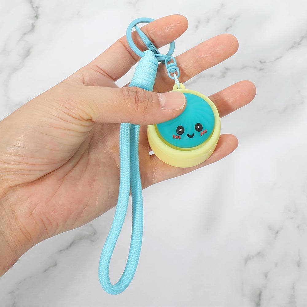 Cute Bao Bun Dumpling Stress Relief Fidget Clicker Bag Charm Keychains