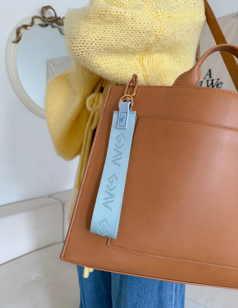 Blue Oversized Highs and Lows Keychain