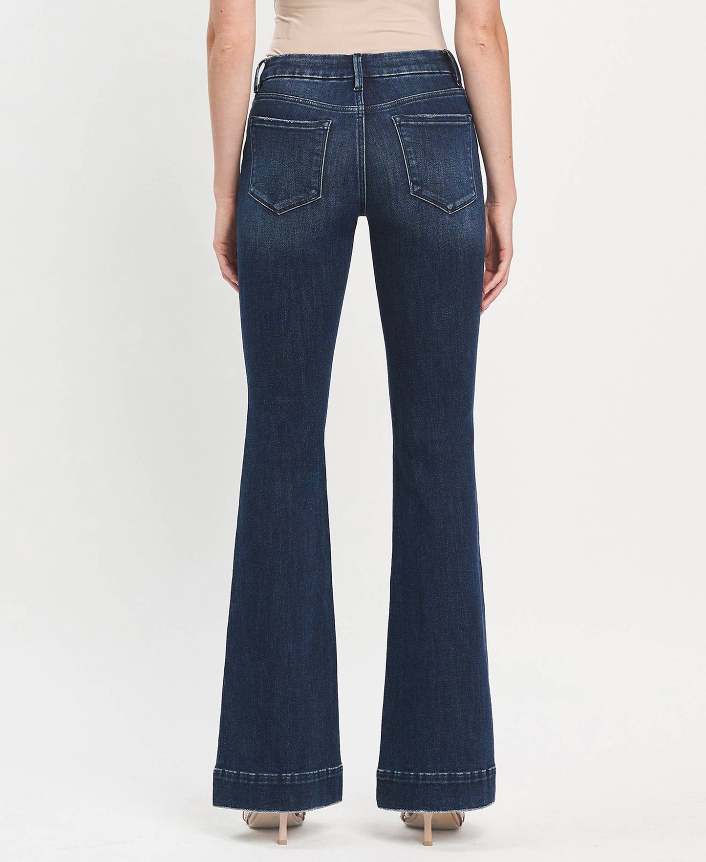 MID RISE FULL LENGTH FLARE JEANS