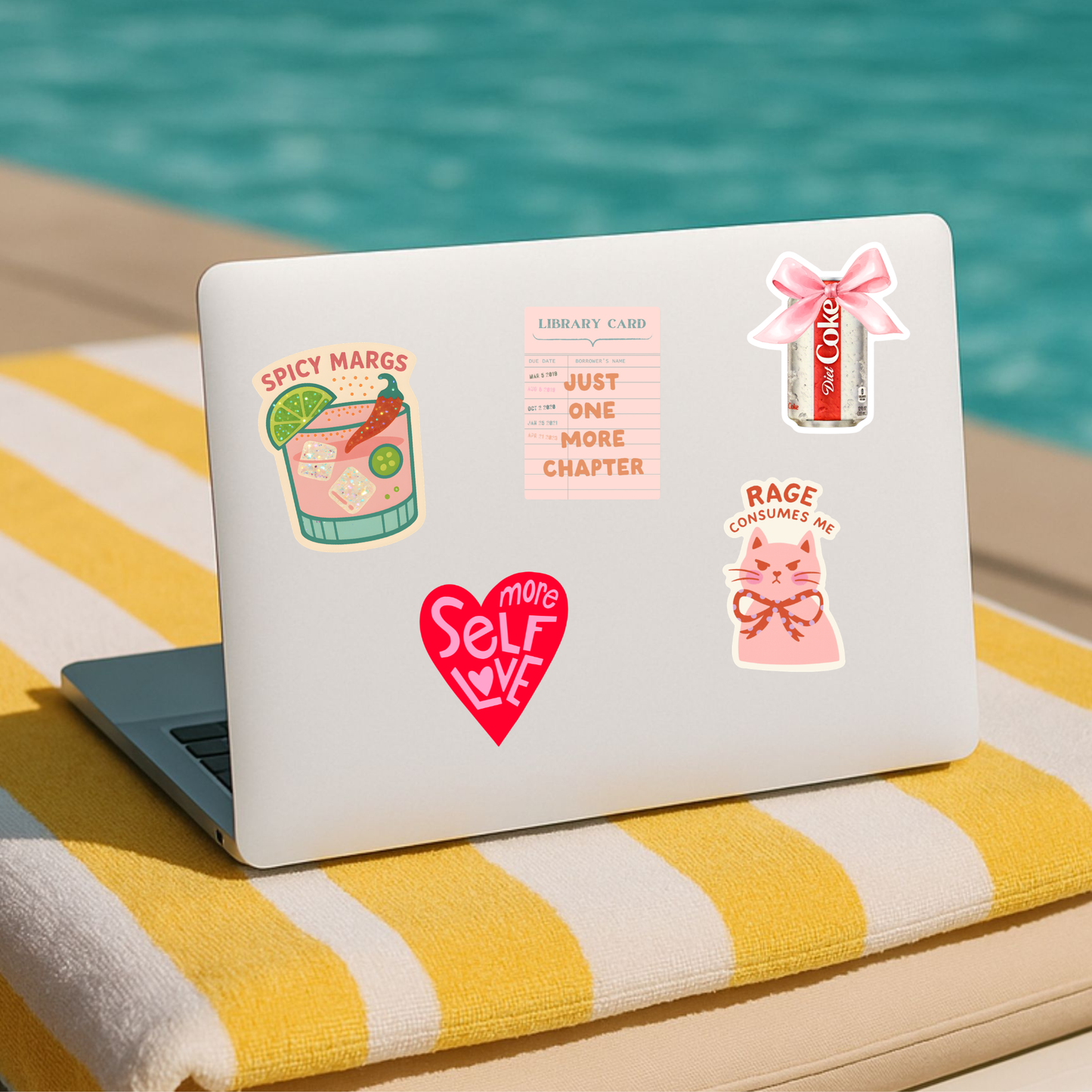 Diet Coke Love Sticker – Bow Design for Journals, Tumblers