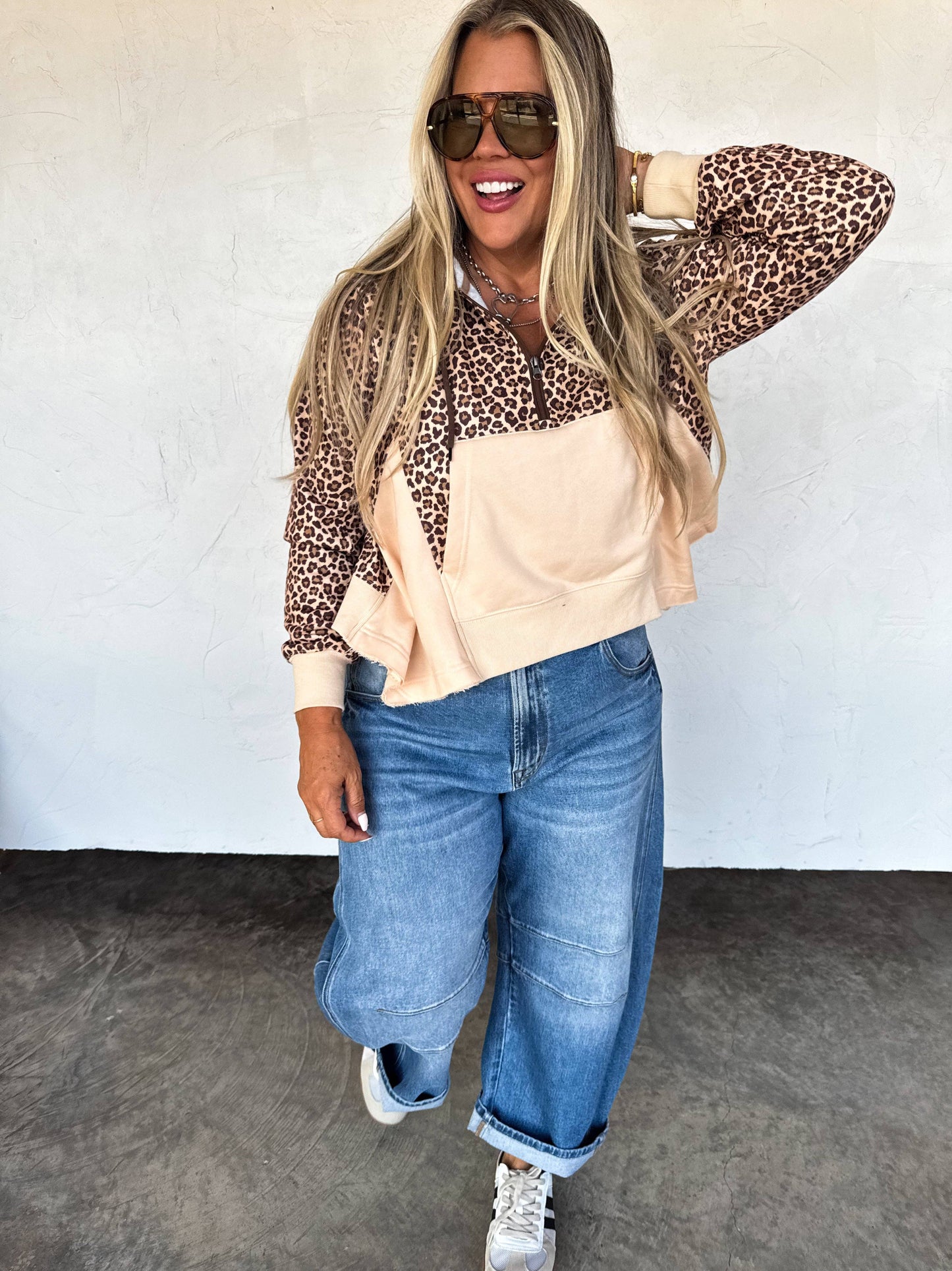 Cheetah Crew Pullover