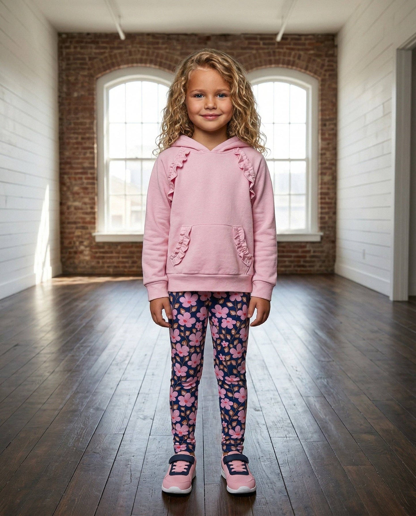Lil J's Pink Bloom Leggings