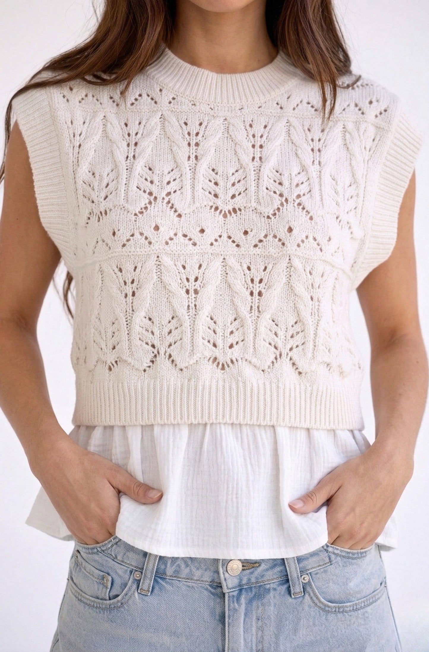 Crochet Layered Sweater Vest