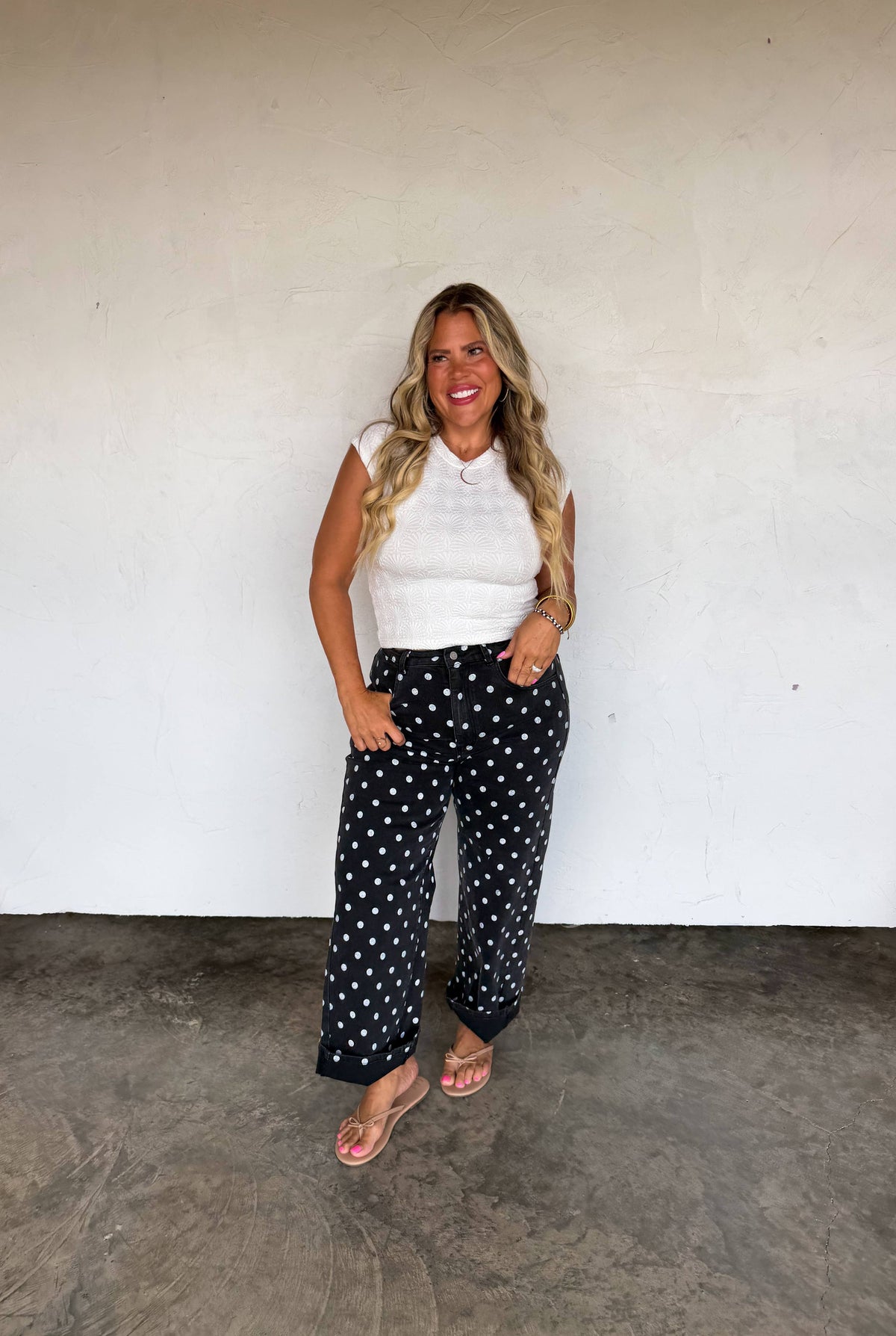 Polka Dot Denim
