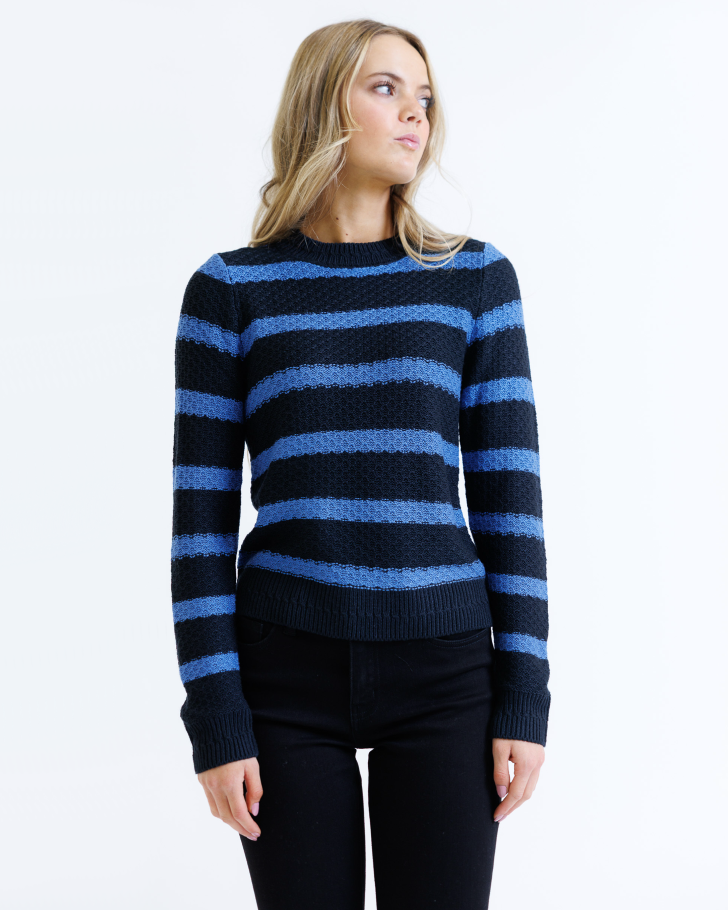 Bright Cobalt Stripe Sweater