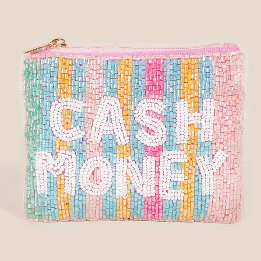 Cash Money Beaded Coin Purse
