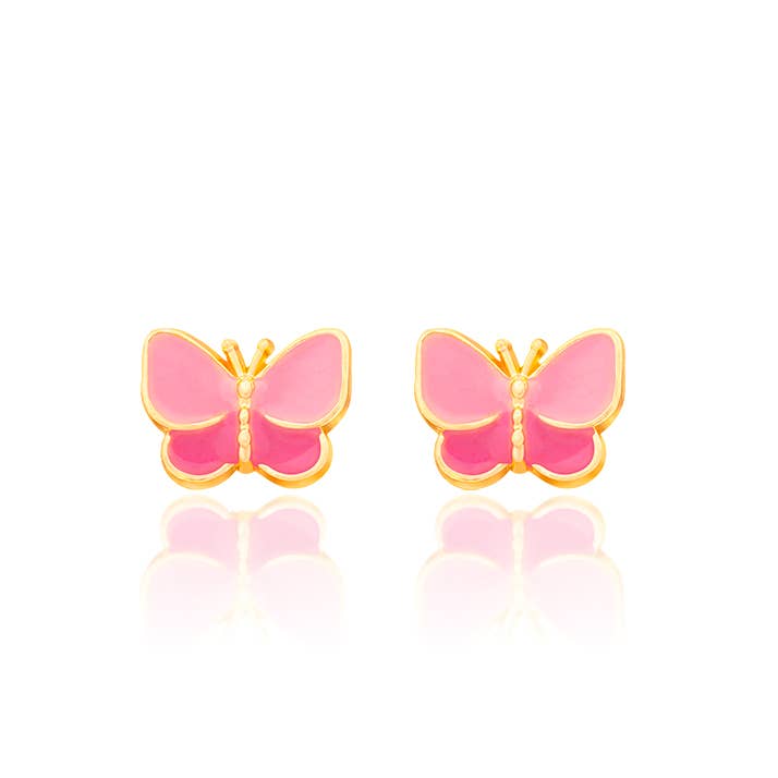 Lil J's Sweet Pink Butterfly Earrings