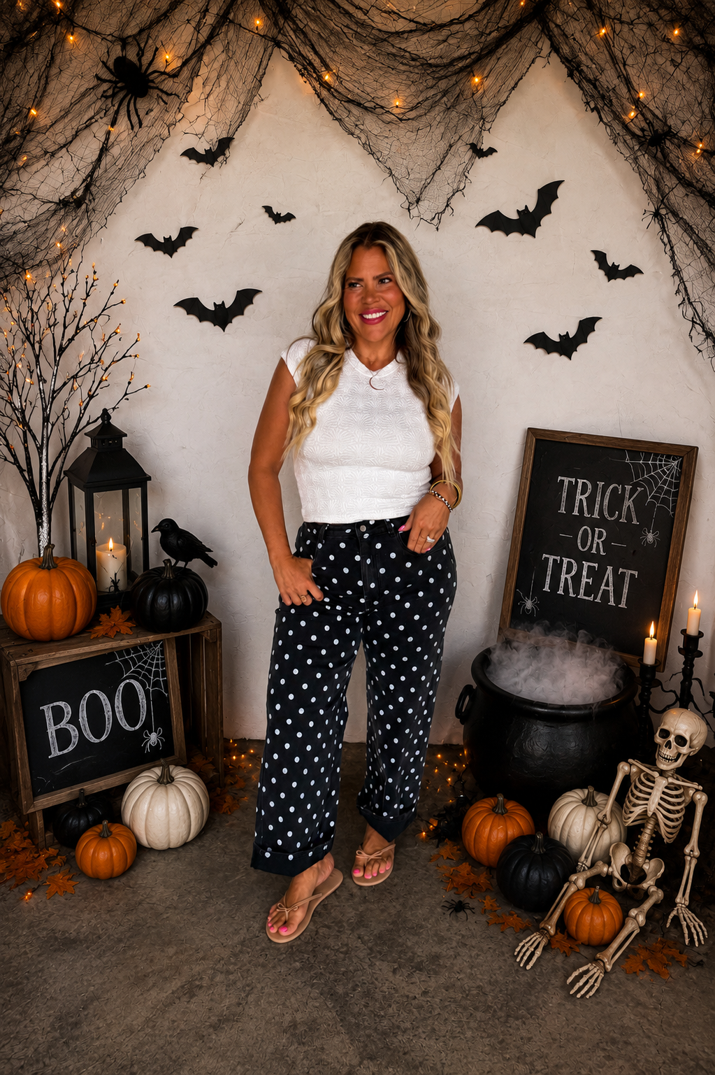 Polka Dot Denim