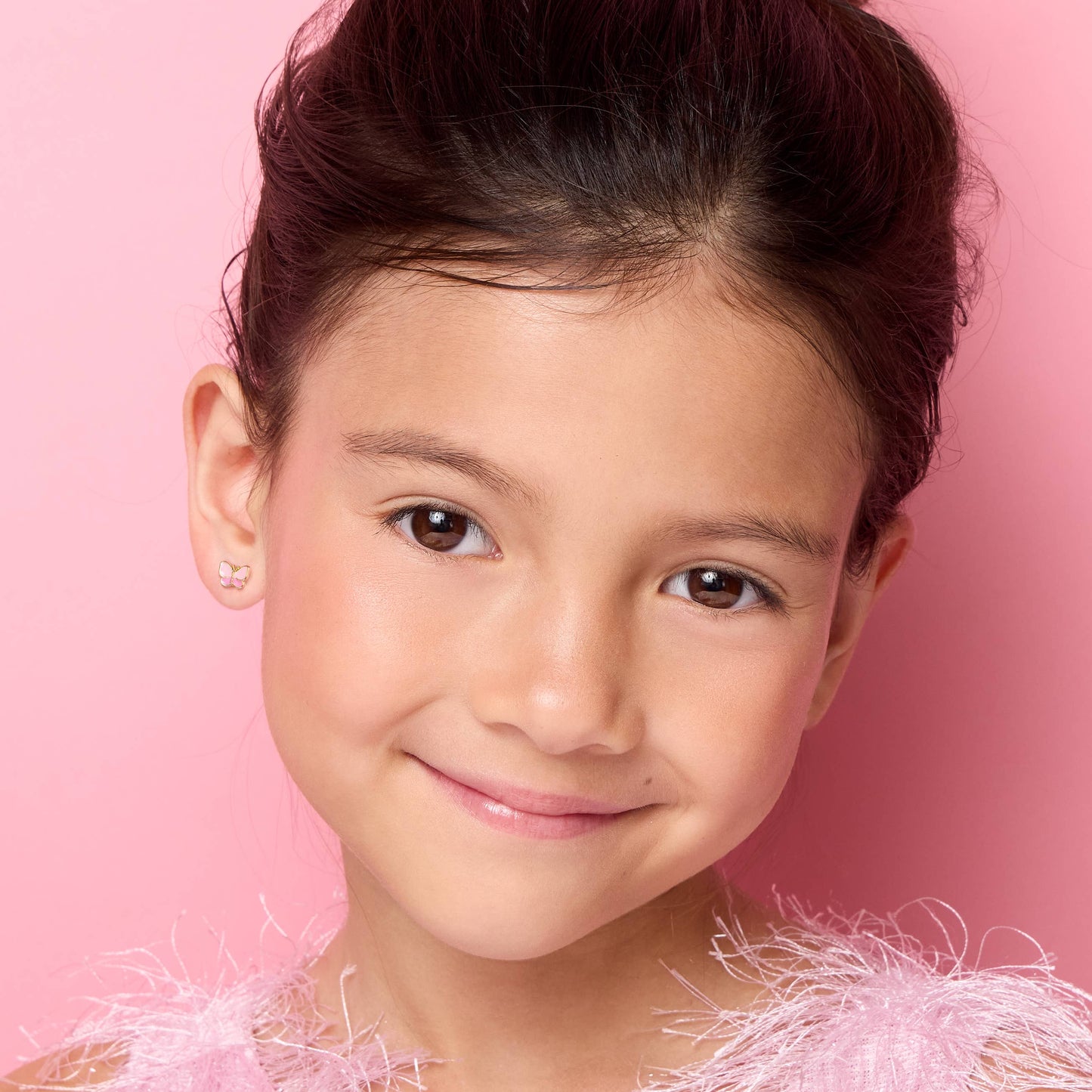 Lil J's Sweet Pink Butterfly Earrings