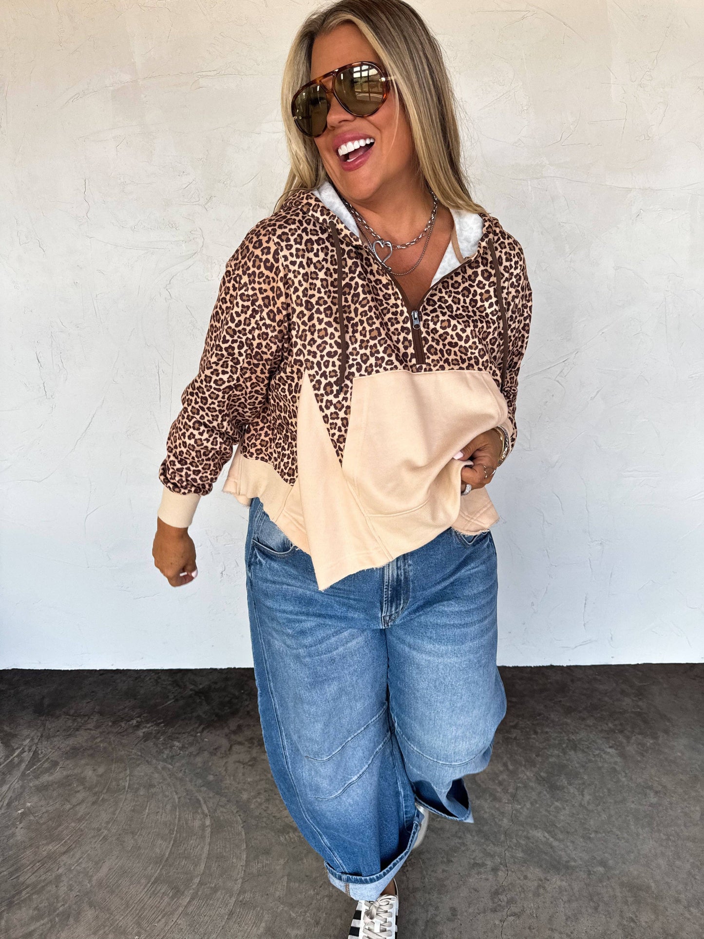 Cheetah Crew Pullover